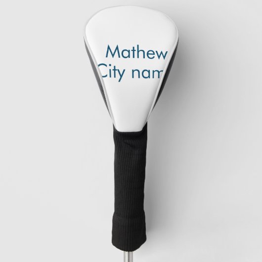 Einfache Anfangsbuchstaben Monogramm fügen Sie Ihr Golf Headcover (Vorderseite)