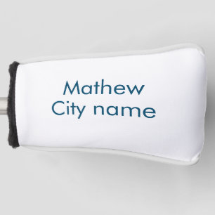 Einfache Anfangsbuchstaben Monogramm fügen Sie Ihr Golf Headcover