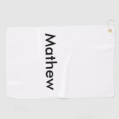 Einfache Anfangsbuchstaben Monogramm fügen Sie Ihr Golfhandtuch (Horizontal)