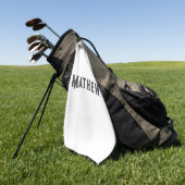 Einfache Anfangsbuchstaben Monogramm fügen Sie Ihr Golfhandtuch (Gras)