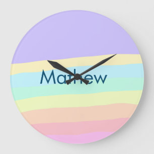 Einfache Anfangsbuchstaben Monogramm fügen Sie Ihr Große Wanduhr