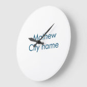 Einfache Anfangsbuchstaben Monogramm fügen Sie Ihr Große Wanduhr (Winkel)