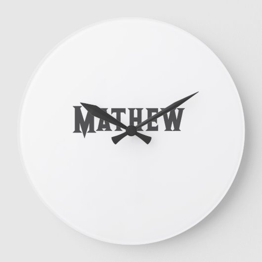 Einfache Anfangsbuchstaben Monogramm fügen Sie Ihr Große Wanduhr (Vorderseite)