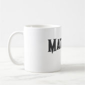 Einfache Anfangsbuchstaben Monogramm fügen Sie Ihr Kaffeetasse (Links)