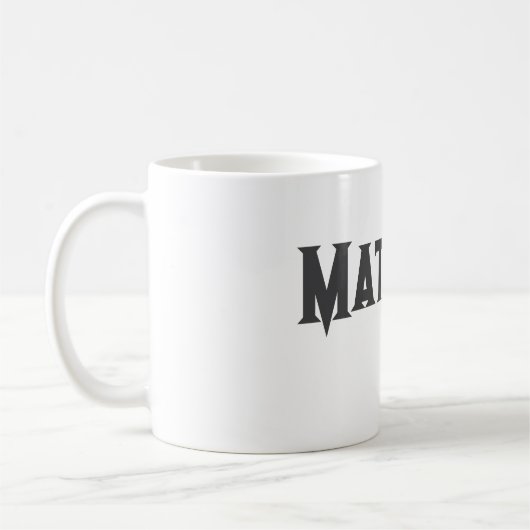 Einfache Anfangsbuchstaben Monogramm fügen Sie Ihr Kaffeetasse (Links)