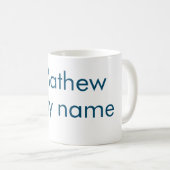 Einfache Anfangsbuchstaben Monogramm fügen Sie Ihr Kaffeetasse (VorderseiteRechts)