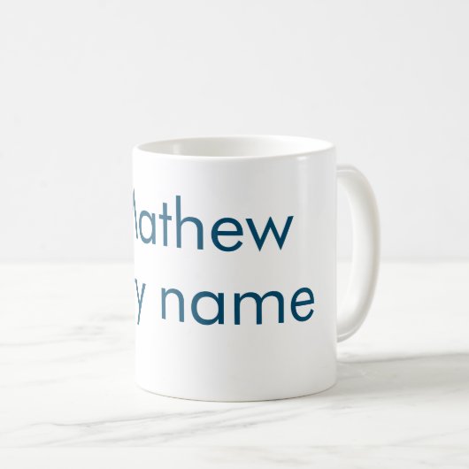 Einfache Anfangsbuchstaben Monogramm fügen Sie Ihr Kaffeetasse (VorderseiteRechts)