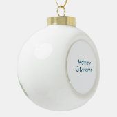 Einfache Anfangsbuchstaben Monogramm fügen Sie Ihr Keramik Kugel-Ornament (Links)