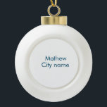 Einfache Anfangsbuchstaben Monogramm fügen Sie Ihr Keramik Kugel-Ornament<br><div class="desc">Gestaltung</div>