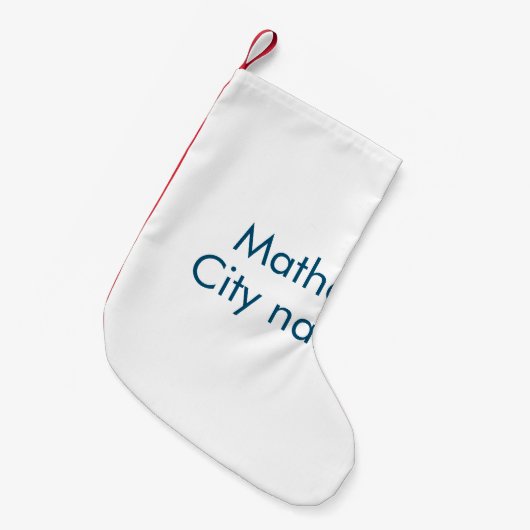 Einfache Anfangsbuchstaben Monogramm fügen Sie Ihr Kleiner Weihnachtsstrumpf (Vorderansicht (hängend))