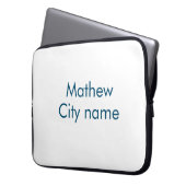 Einfache Anfangsbuchstaben Monogramm fügen Sie Ihr Laptopschutzhülle (Vorderseite Links)