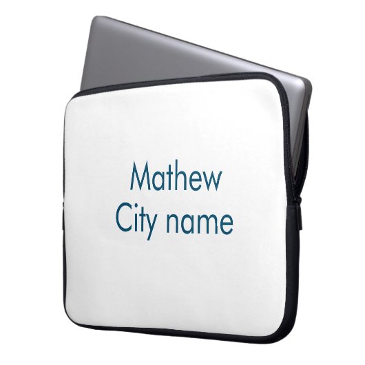 Einfache Anfangsbuchstaben Monogramm fügen Sie Ihr Laptopschutzhülle (Vorderseite Links)