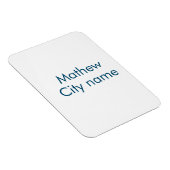 Einfache Anfangsbuchstaben Monogramm fügen Sie Ihr Magnet (Rechte Seite)