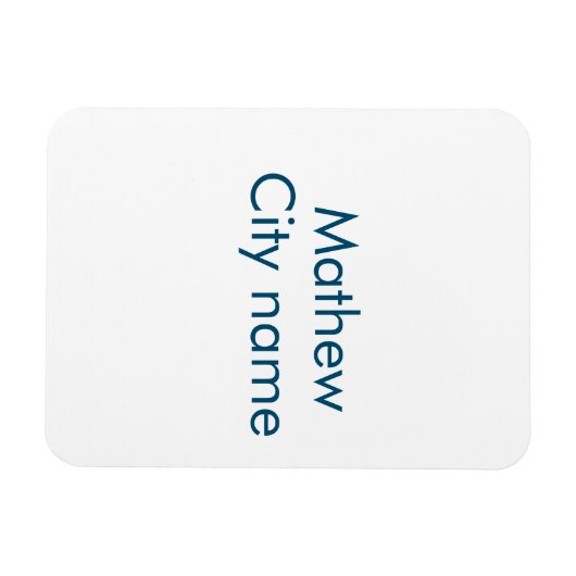 Einfache Anfangsbuchstaben Monogramm fügen Sie Ihr Magnet (Horizontal)