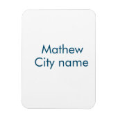 Einfache Anfangsbuchstaben Monogramm fügen Sie Ihr Magnet (Vertikal)