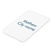 Einfache Anfangsbuchstaben Monogramm fügen Sie Ihr Magnet (Linke Seite)