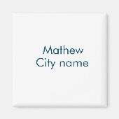 Einfache Anfangsbuchstaben Monogramm fügen Sie Ihr Magnet (Vorne)