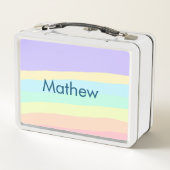 Einfache Anfangsbuchstaben Monogramm fügen Sie Ihr Metall Brotdose (Rückseite)