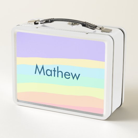 Einfache Anfangsbuchstaben Monogramm fügen Sie Ihr Metall Brotdose (Rückseite)