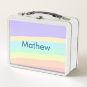 Einfache Anfangsbuchstaben Monogramm fügen Sie Ihr Metall Brotdose (Vorderseite)