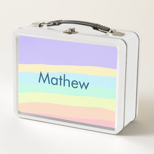 Einfache Anfangsbuchstaben Monogramm fügen Sie Ihr Metall Brotdose (Vorderseite)