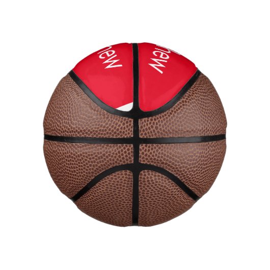 Einfache Anfangsbuchstaben Monogramm fügen Sie Ihr Mini Basketball (Rechts)