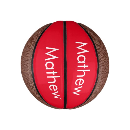 Einfache Anfangsbuchstaben Monogramm fügen Sie Ihr Mini Basketball (Vertikal)