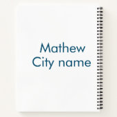 Einfache Anfangsbuchstaben Monogramm fügen Sie Ihr Notizblock (Rückseite)