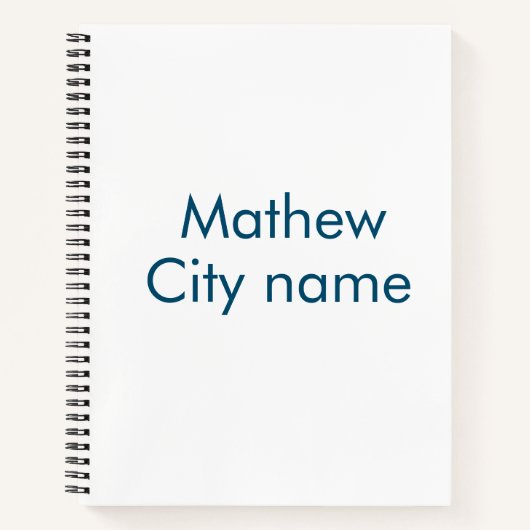 Einfache Anfangsbuchstaben Monogramm fügen Sie Ihr Notizblock (Vorderseite)