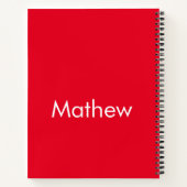 Einfache Anfangsbuchstaben Monogramm fügen Sie Ihr Notizblock (Rückseite)