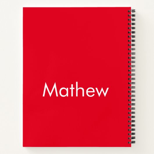 Einfache Anfangsbuchstaben Monogramm fügen Sie Ihr Notizblock (Rückseite)