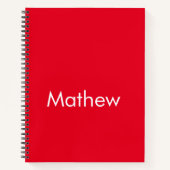 Einfache Anfangsbuchstaben Monogramm fügen Sie Ihr Notizblock (Vorderseite)