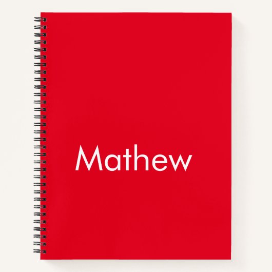 Einfache Anfangsbuchstaben Monogramm fügen Sie Ihr Notizblock (Vorderseite)