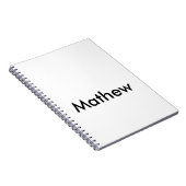 Einfache Anfangsbuchstaben Monogramm fügen Sie Ihr Notizblock (Rechte Seite)