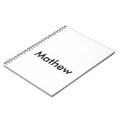 Einfache Anfangsbuchstaben Monogramm fügen Sie Ihr Notizblock (Linke Seite)