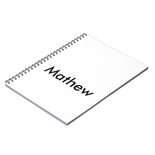 Einfache Anfangsbuchstaben Monogramm fügen Sie Ihr Notizblock (Linke Seite)