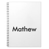 Einfache Anfangsbuchstaben Monogramm fügen Sie Ihr Notizblock (Vorderseite)