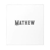 Einfache Anfangsbuchstaben Monogramm fügen Sie Ihr Notizblock (Vorderseite)