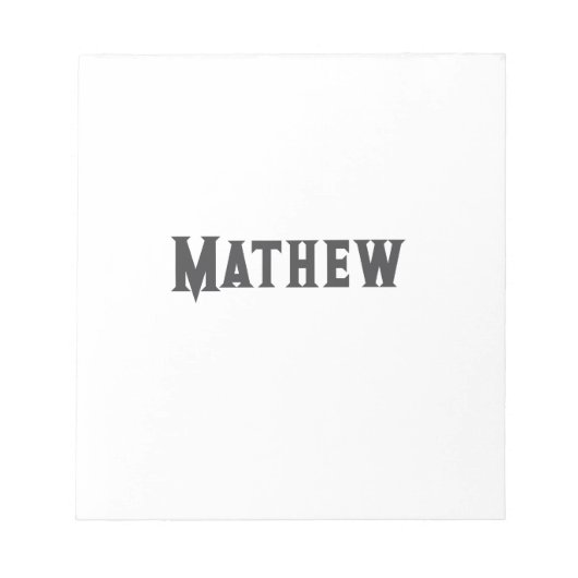 Einfache Anfangsbuchstaben Monogramm fügen Sie Ihr Notizblock (Vorderseite)