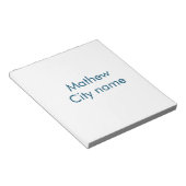 Einfache Anfangsbuchstaben Monogramm fügen Sie Ihr Notizblock (angewinkelt)