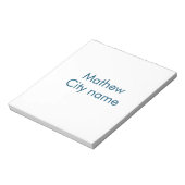 Einfache Anfangsbuchstaben Monogramm fügen Sie Ihr Notizblock (Rotiert)