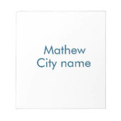 Einfache Anfangsbuchstaben Monogramm fügen Sie Ihr Notizblock (Vorderseite)