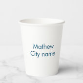 Einfache Anfangsbuchstaben Monogramm fügen Sie Ihr Pappbecher (Rückseite)