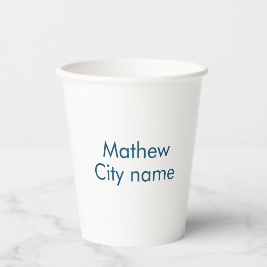 Einfache Anfangsbuchstaben Monogramm fügen Sie Ihr Pappbecher (Vorderseite)