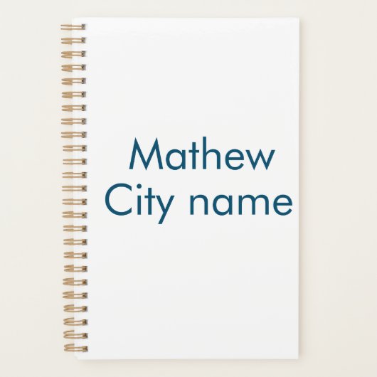 Einfache Anfangsbuchstaben Monogramm fügen Sie Ihr Planer (Vorderseite)