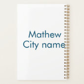 Einfache Anfangsbuchstaben Monogramm fügen Sie Ihr Planer (Rückseite)