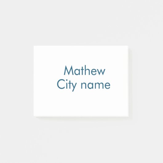 Einfache Anfangsbuchstaben Monogramm fügen Sie Ihr Post-it Klebezettel (Vorderseite)