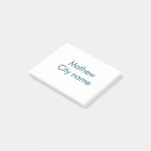 Einfache Anfangsbuchstaben Monogramm fügen Sie Ihr Post-it Klebezettel (angewinkelt)