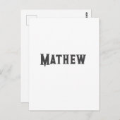 Einfache Anfangsbuchstaben Monogramm fügen Sie Ihr Postkarte (Vorne/Hinten)