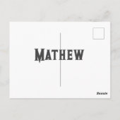 Einfache Anfangsbuchstaben Monogramm fügen Sie Ihr Postkarte (Rückseite)